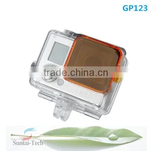Wholesale New Design Gopros Accessories Under Sea Diving Colorful Lens Filter/Protective Cover For Go Pro Heros 3+ GP123 thumbnail-2