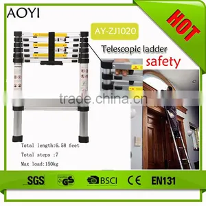 Aluminium Folding Telescopic Lightweight Ladder , Aluminium Frame Step Stool LadderAY-ZJ1020 With EN131 thumbnail-1