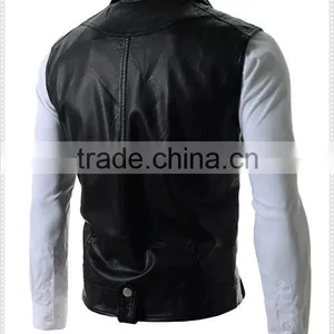 Custom Hight Quality European Fashion Mens Leather Motorcycle Jacket thumbnail-3