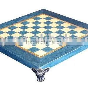 Chess Board With Blue Birdeye & Maple Veneer Inlay thumbnail-1
