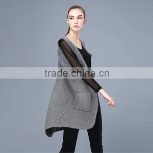 2016 Spring Europe Style High -end Faux Fur Vest thumbnail-3