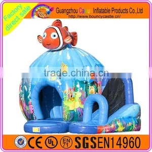 Semi-Circle Inflatable Bouncer Castle With Big Fish thumbnail-1