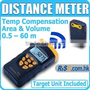 Laser Area Volume Measure Range 0.5m ~60m 20inch~197ft Ultrasonic Distance Meter thumbnail-1
