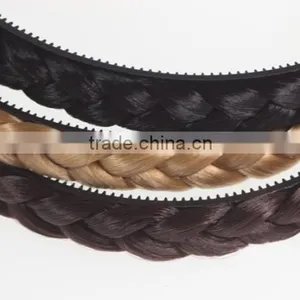 1PC Vintage Twisted Wig Headband For Women Wedding Hair Bands Hairband Plaited Braided Hair Accessories thumbnail-3