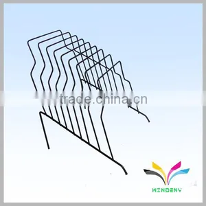 Black Powder Coated Wire Metal Step File Divider Outdoor Magazine Rack thumbnail-1