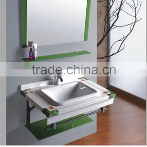 Latest Ceramic Basin Countertops For Modern Bathroom Cabinets thumbnail-1