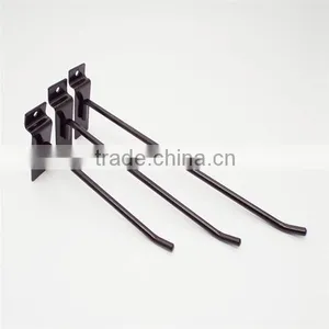 Small Supermarket Display Hook Black Metal Slatwall Hook thumbnail-1