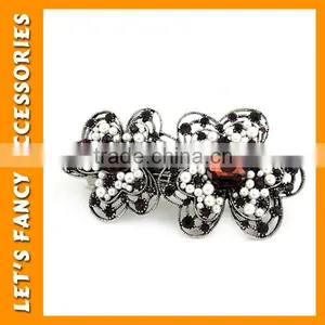 PGHD0333 High Quality Elegant Vintage Style Metal Hair Jewelry Ornaments Accessory Colorful Flower Hair Clips thumbnail-4
