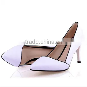 2015 Guangzhou Factory Real Leather Block Heels Women Shoes thumbnail-2