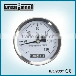 Stainless Steel Differential Bourdon Tube Temperature Gauge thumbnail-5