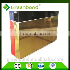 20 Years Gold Mirror Coating Aluminum Plastic Composite Wall Panel Sheet thumbnail-2