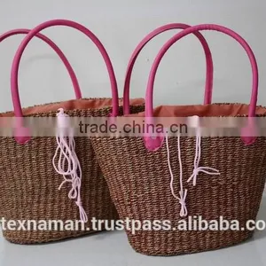 Hot Handmade Water Hyacinth Women Handbag thumbnail-1