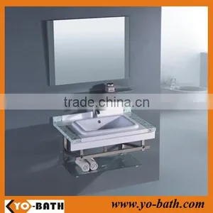 Bathroom Glass Small Wash Basin YO-G055 thumbnail-1