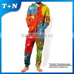 Plus Size Denim Adult Fleece Jumpsuits Pajamas thumbnail-6