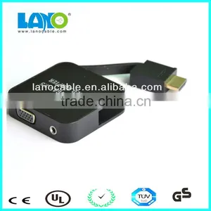 HDMI Male To VGA Female Video Cable Cord Converter Adapter 1080P For PC Black 19023 thumbnail-2