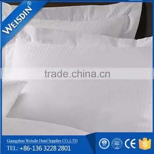 Wholesale Hotel 1cm Sateen Stripe White Cotton Pillow Cases Pillow Cover thumbnail-5