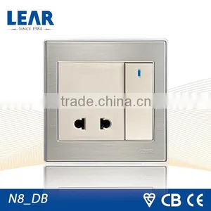 N8 Series Wall Switch 1 Gang Switched 2 Pin Universal Socket thumbnail-1