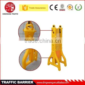 New Simple Yellow Plastic Manual Collapsible Barrier thumbnail-3
