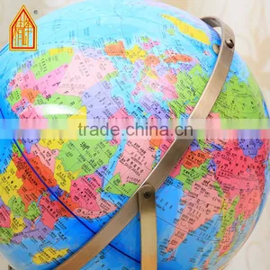 Large Stainless Steel SS World Globe Plastic Globe thumbnail-3