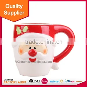 Eco-Friendly Feature and Christmas Snowman Shape Ceramic Coffee Cup thumbnail-3