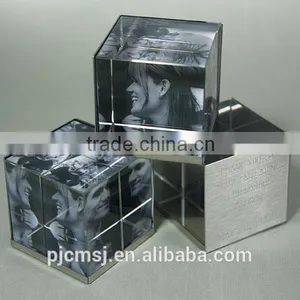 Fashion Designed 3D Glass Photo Cube/crystal Cube Photo Frame CP-004 thumbnail-1