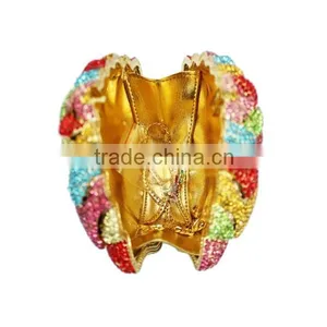 Colorful Floral Shape Clutch Evening Bag Rhinestone Evening Clutch Bags Ladies Purse (8764A-C2) thumbnail-5