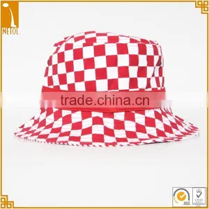 Female Printed Multi Panels 100% Cotton Custom Bucket Hat Wholesale thumbnail-1