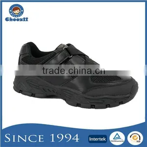 New Design Stylish Magic Sticker Breathable Children Black School Shoes thumbnail-1