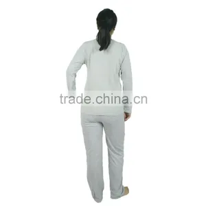 Kevince Women Interlock Pyjamas Knitting Clothing Pajama 1000pcs up OEM Factory Directly thumbnail-2