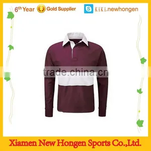 Sublimated Rugby Practice Shirts Polo Collar Rugby Jerseys Long Sleeve thumbnail-1