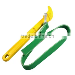 Car Oil Filter Strap Belt Type Wrench Spanner Hand Tool Yellow Green thumbnail-1