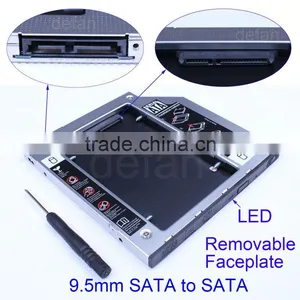 NEW 2nd SATA Universal HDD Hard Drive Caddy for 9.5mm Universal CD / DVD-ROM Optical Bay thumbnail-1