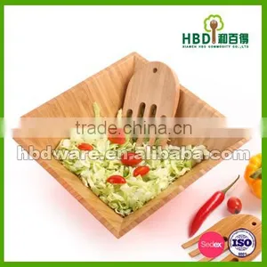Square Salad Bowls Set With Color Painting thumbnail-3