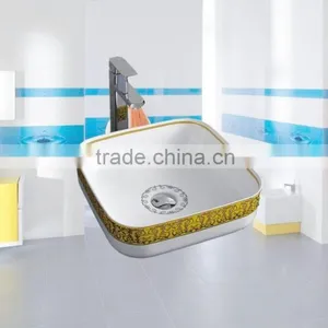 New Model Hand Painted White Corner Wash Basins thumbnail-2