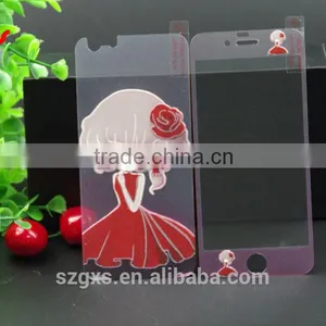 Beautiful Cartoon Mobile Phone Protective Case Front and Back Tempered Glass Screen Protector for Iphone 5 thumbnail-3