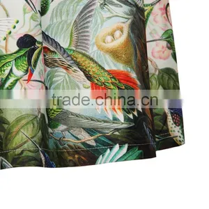 2015 Women Long Skirt Birds Digital Printing Puff Skirt Cheap Price High Quality N19-16 thumbnail-3