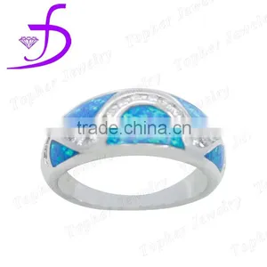 925 Fashion Literary Girl Opal Ring Classic Simple Ring Design thumbnail-1