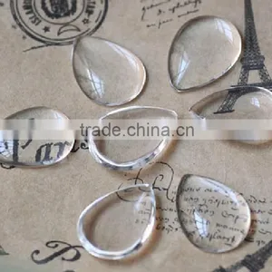 2015 Custom Teardrop Shape Glass Cabochons Size:10*14MM,13*18MM,18*25MM,Etc ... Wholesale Clear Drop Glass Cabochons thumbnail-1