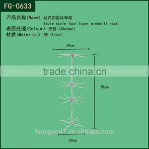 Flower-like Three Layer Metal Display Rack for Counter thumbnail-2