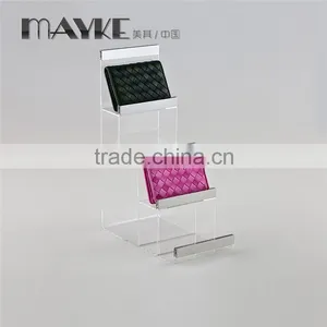 Acrylic Wallet Display Stand With Stainless Steel for Wallet Shop Display thumbnail-5