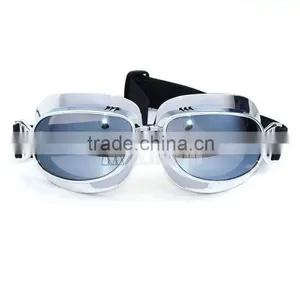 MOTORCYCLE Tea Lens EYEWEAR GLASSES for STEAMPUNK HALF HELMET FLIGHT AVIATOR thumbnail-3