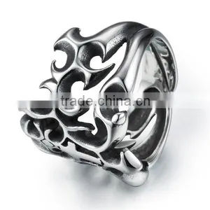 Biker Stainless Steel Hollowed-out Cross Ring thumbnail-4