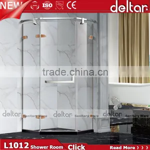 Prefab Small Cheap Shower Enclosure Whole Diamond Shaped Room / Glass Cubic Bath Screen thumbnail-1