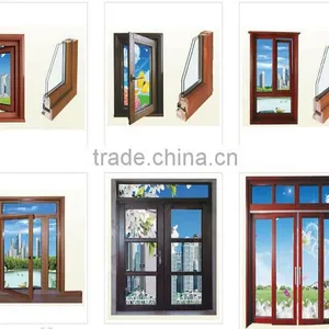 All Kinds of Double Deck Glass Aluminum Alloy Wood Grain Finished Windows thumbnail-3
