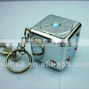 Mini Ashtray Square Pocket Rhinestone Ashtray With Keyring High Quality Ashtray thumbnail-1