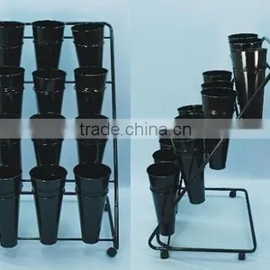 Steel Metal Flower Display Rack Plant Pot Flooring Stand thumbnail-1
