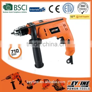 13mm 710w Powerful Hammer Drill Tackles Tough Jobs in Concrete, Wood or Metal thumbnail-1