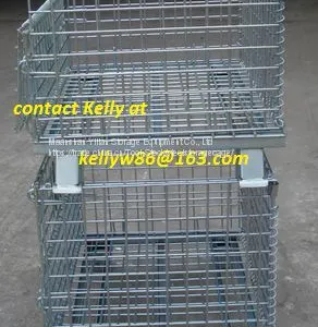 Collapsible Steel Stacking Transport Wire Mesh Container/ Pallet thumbnail-3