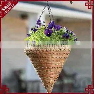 Garden Hang Plant Container 12" Cone Shaped Hanging Flower Pot thumbnail-1