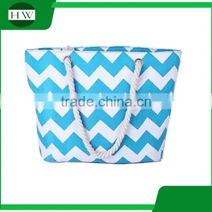 Very Popular Various Chevron Style Custom Canvas Tote Bag Woman Handbag thumbnail-4